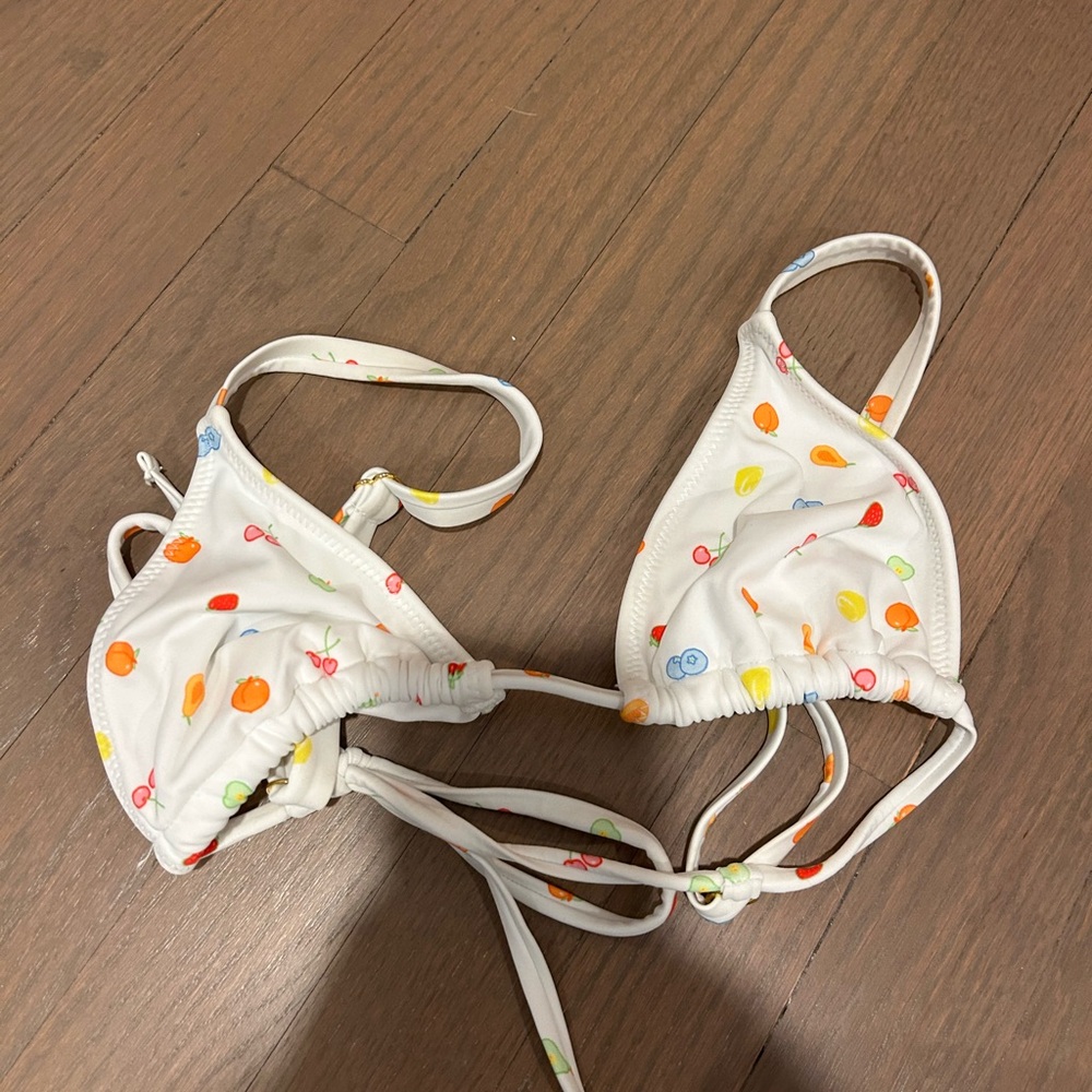 Colorful Fruit Print Bikini Top